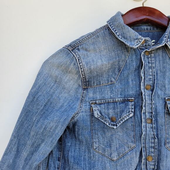 Madewell Willow Wash Western Shirt XS - Picture 9 of 11